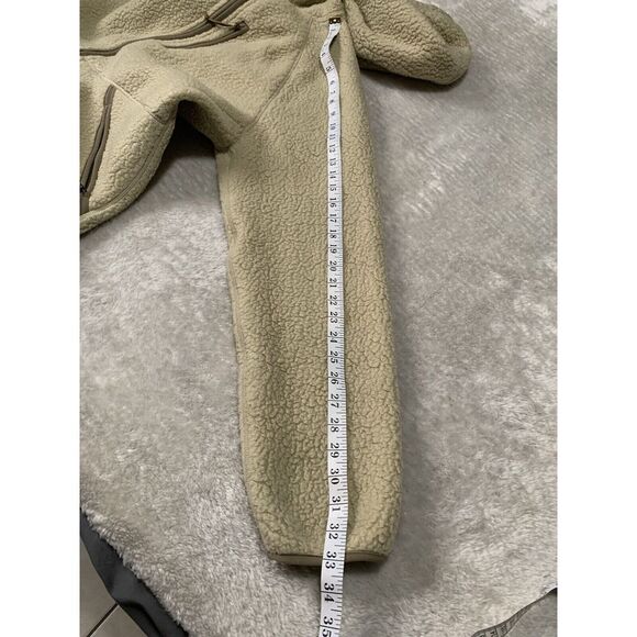 J Crew Jacket Nordic Sherpa Fleece Polartec Hooded Beige Tan Mens Size XL - Picture 6 of 8